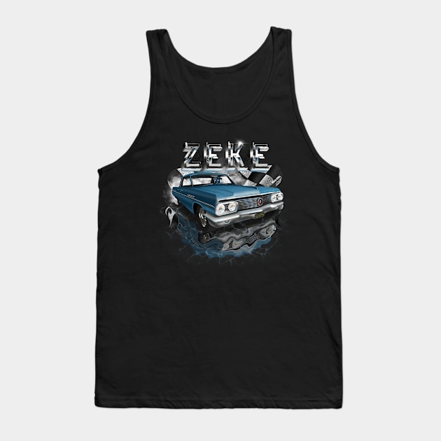 Zeke driving the LeSabre Tank Top by Mindy’s Beer Gear